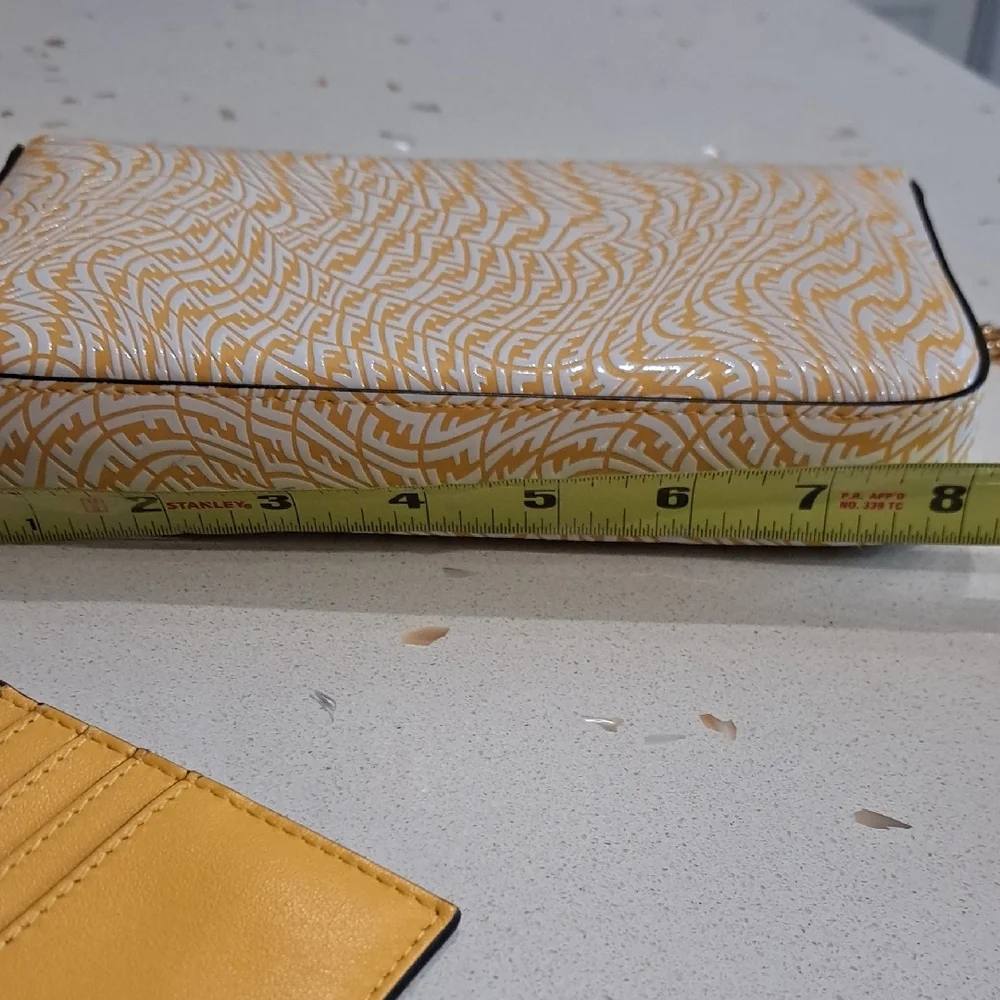 NIB Fendi Gold and FF Vertigo Print Leather Clutch - Picture 9 of 14